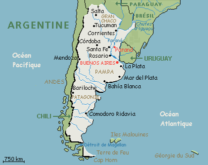 L'Argentine, en Am�rique du Sud