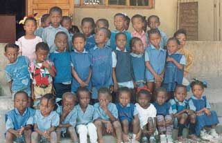 Les enfants de Préscolaire C, école St Alphonse à Cité Soleil, Haïti