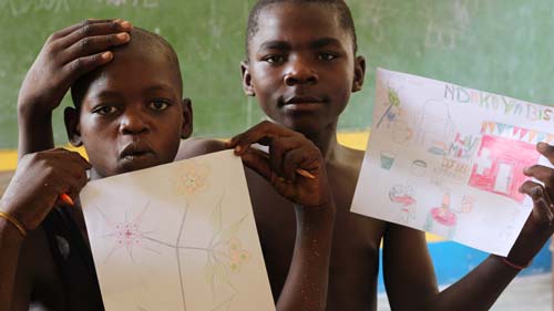 Dessin d'enfants des rues de Kinshasa