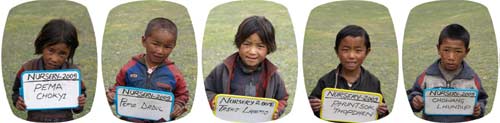 Enfants de l'école de Ting Kyu au Népal