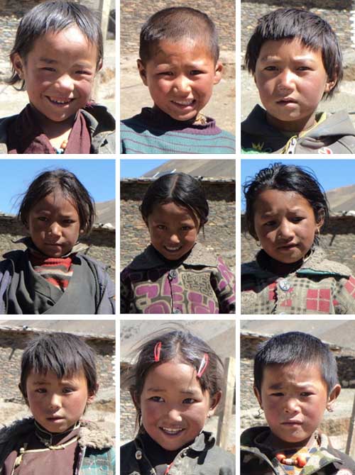 Enfants du Tibet, élèves de la nursery de l'école de Ting Kyu au Népal promotion 2014