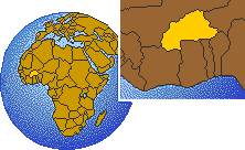 le Burkina-Faso, en Afrique de l'Ouest.