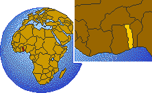 Le Togo, en Afrique de l'Ouest.